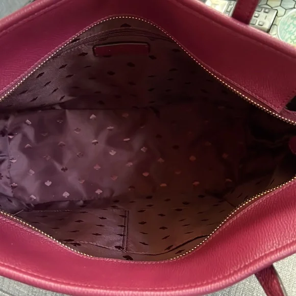 Kate Spade Lori Blackberry Large Textured Tote - Picture 7 of 9